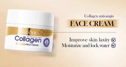 5pcs SADOER Collagen Skin Care Sets Moisturizing Face Cream Eye Cream Serum Essence Whitening Anti-Aging Facial Skin Care Kit